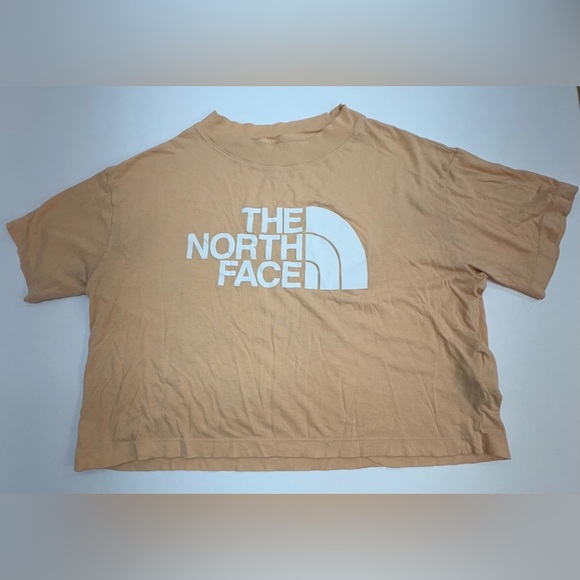 The North Face Half Dome Crop Top T-Shirt Womens Medium Peach - Picture 2 of 6